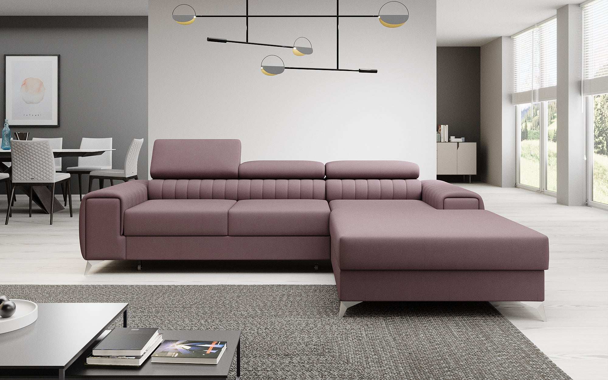 Designer Sofa Melinda with Sleeping and Folding Function