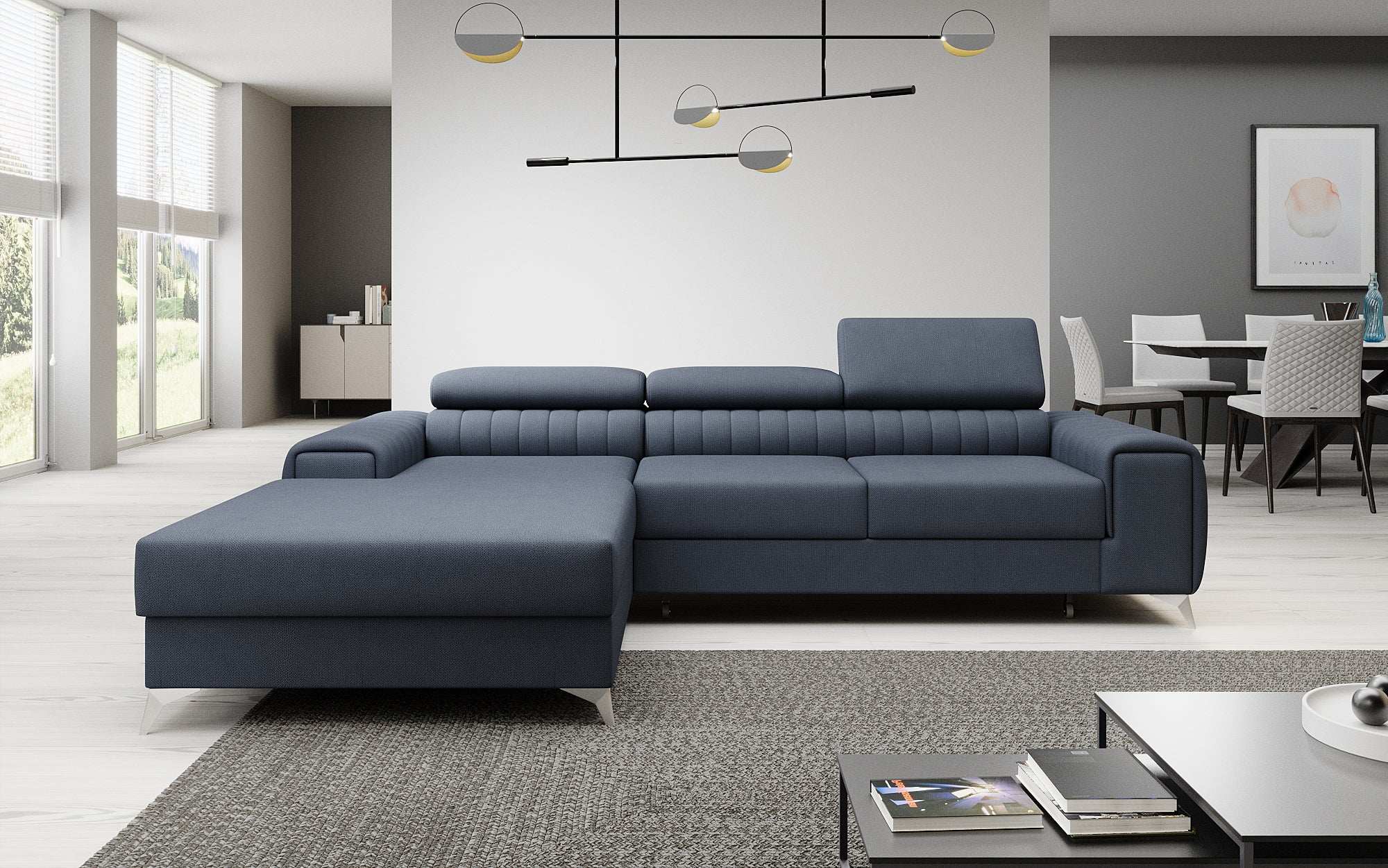 Designer Sofa Melinda with Sleeping and Folding Function