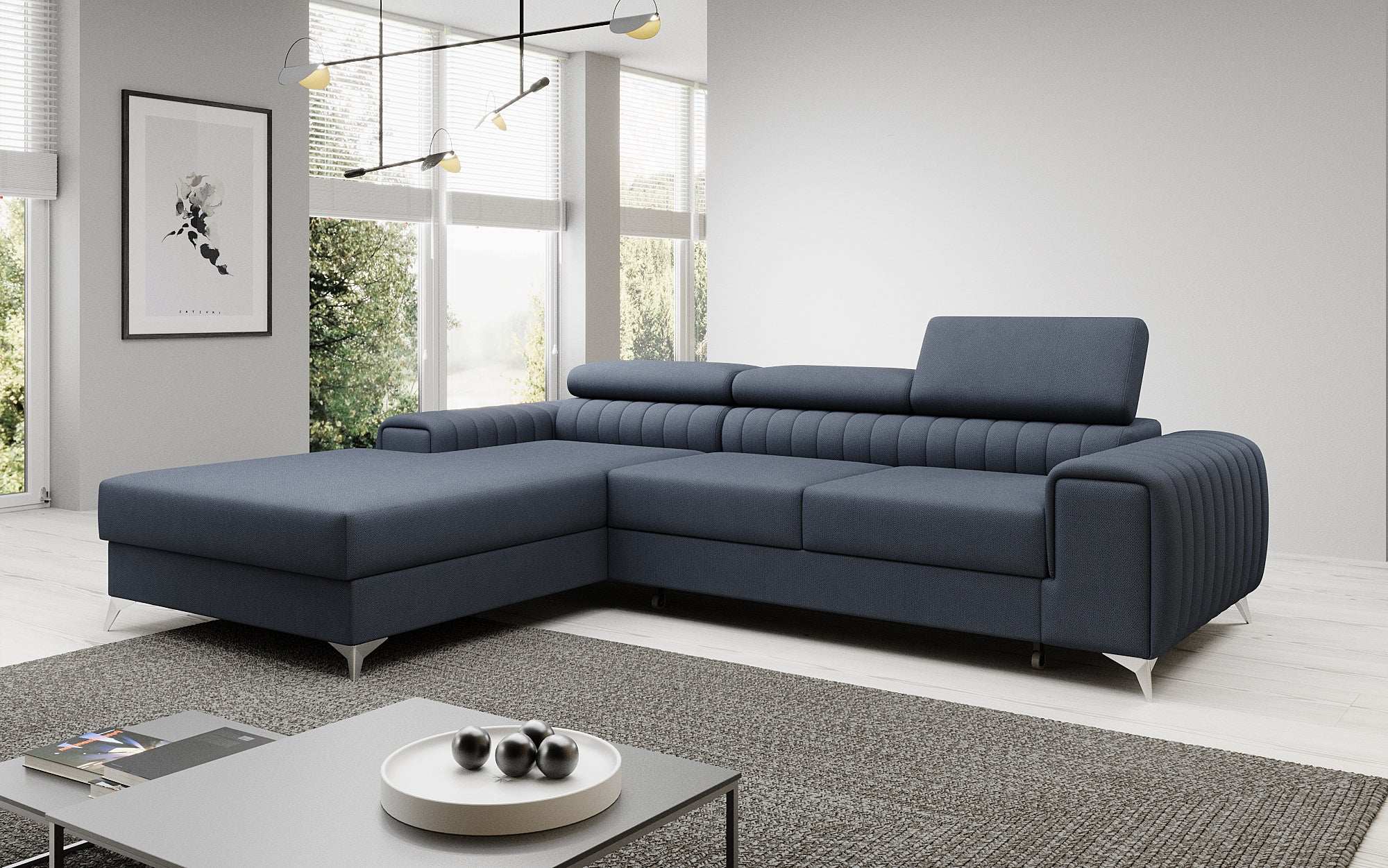 Designer Sofa Melinda with Sleeping and Folding Function