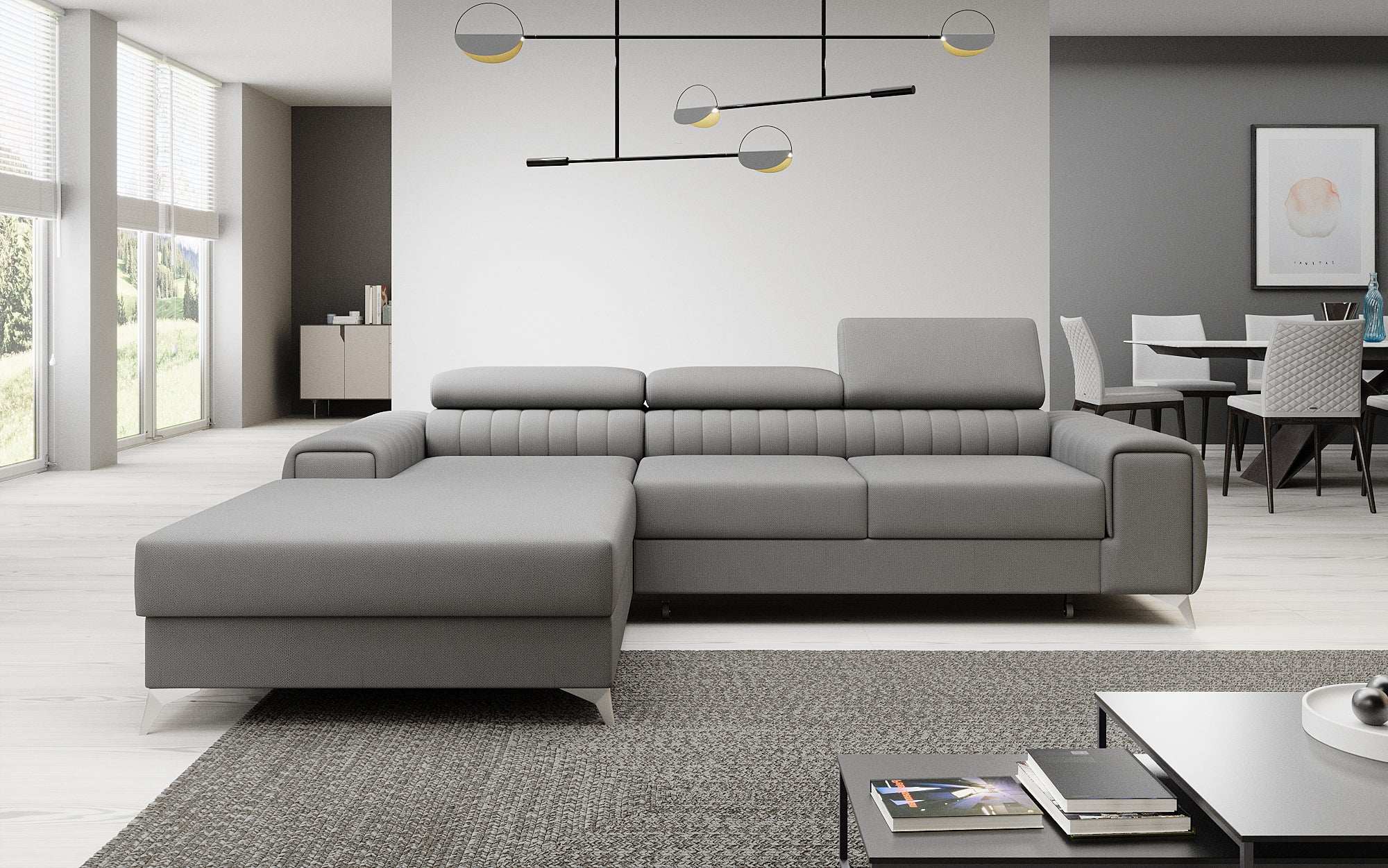 Designer Sofa Melinda with Sleeping and Folding Function