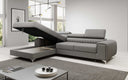 Designer Ecksofa Melinda mit Schlaf- und Klappfunktion