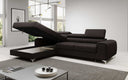 Designer Ecksofa Melinda mit Schlaf- und Klappfunktion