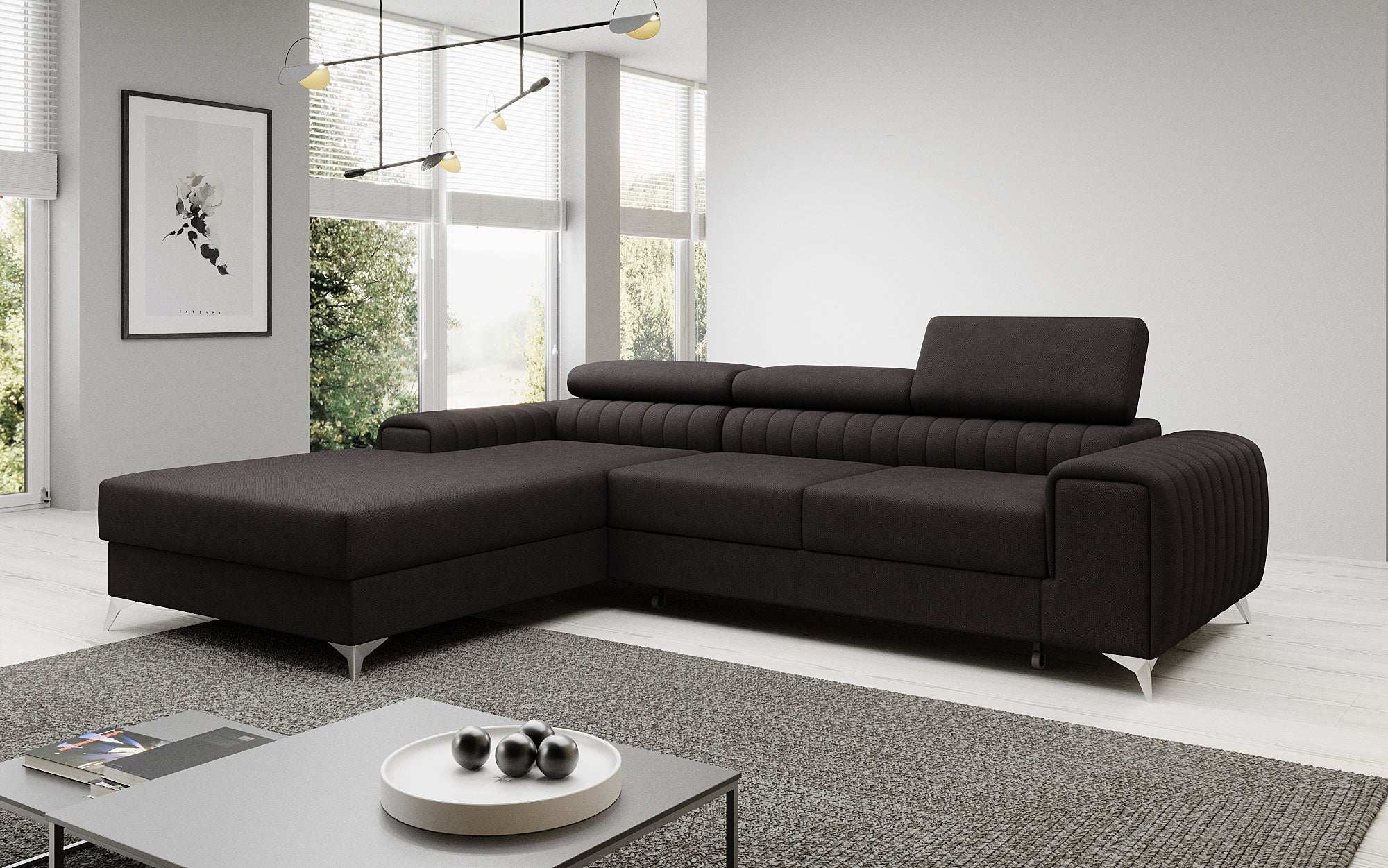 Designer Sofa Melinda with Sleeping and Folding Function
