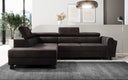 Designer corner sofa Kira with sleeping and fold-out function