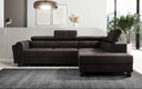 Designer corner sofa Kira with sleeping and fold-out function