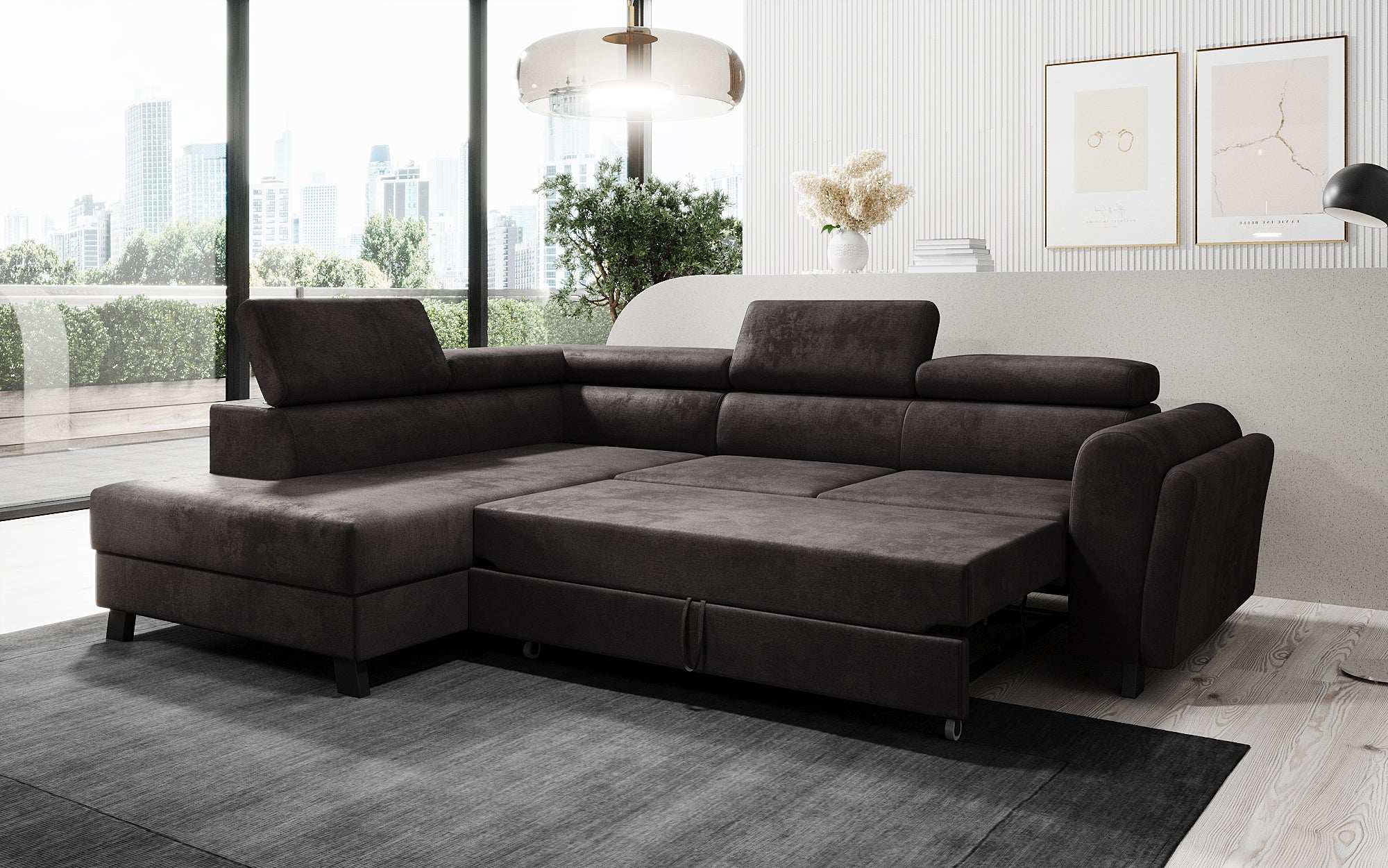 Designer Sofa Kira with Sleeping and Folding Function