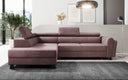 Designer corner sofa Kira with sleeping and fold-out function