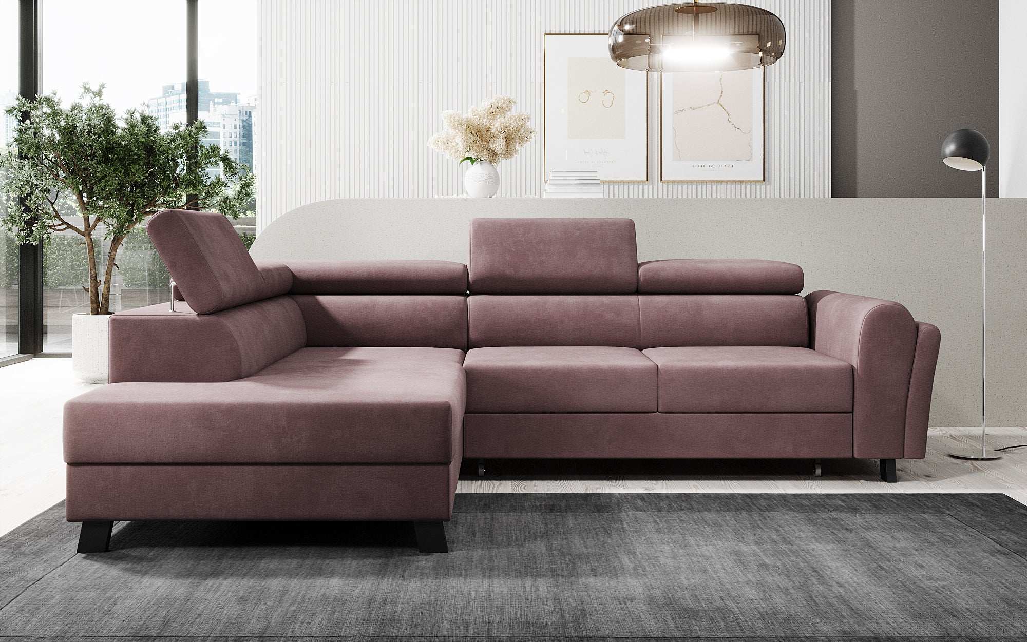 Designer Sofa Kira with Sleeping and Folding Function