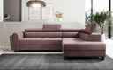 Designer corner sofa Kira with sleeping and fold-out function