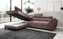 Designer corner sofa Kira with sleeping and fold-out function