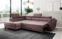 Designer corner sofa Kira with sleeping and fold-out function