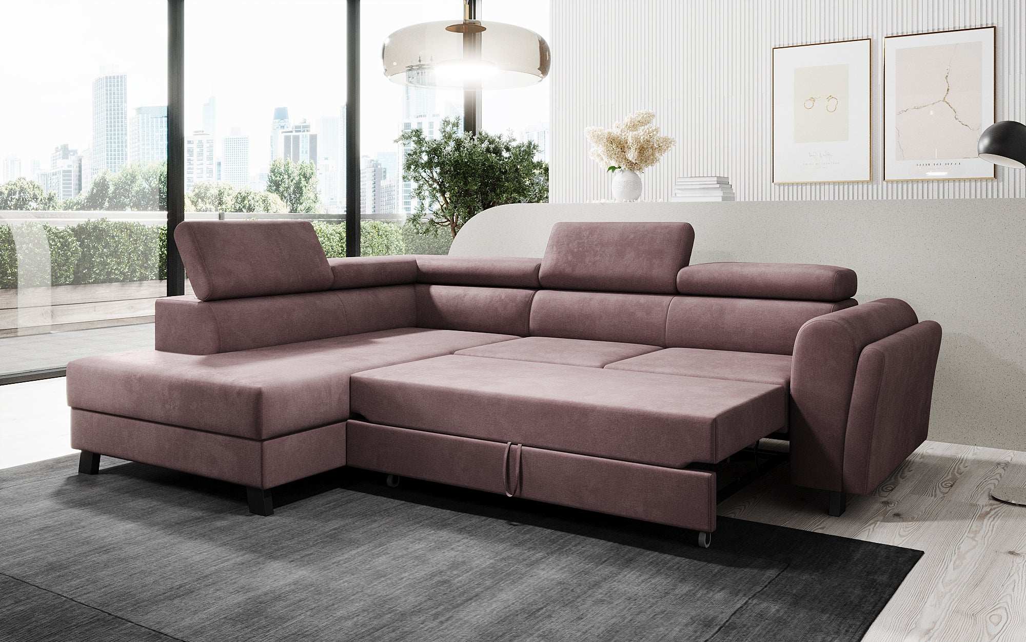 Designer Sofa Kira with Sleeping and Folding Function