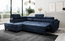 Designer corner sofa Kira with sleeping and fold-out function