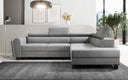 Designer corner sofa Kira with sleeping and fold-out function
