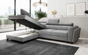 Designer corner sofa Kira with sleeping and fold-out function