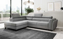 Designer corner sofa Kira with sleeping and fold-out function