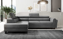Designer corner sofa Kira with sleeping and fold-out function