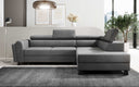Designer corner sofa Kira with sleeping and fold-out function