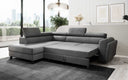 Designer corner sofa Kira with sleeping and fold-out function