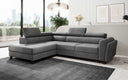Designer corner sofa Kira with sleeping and fold-out function