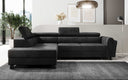 Designer corner sofa Kira with sleeping and fold-out function