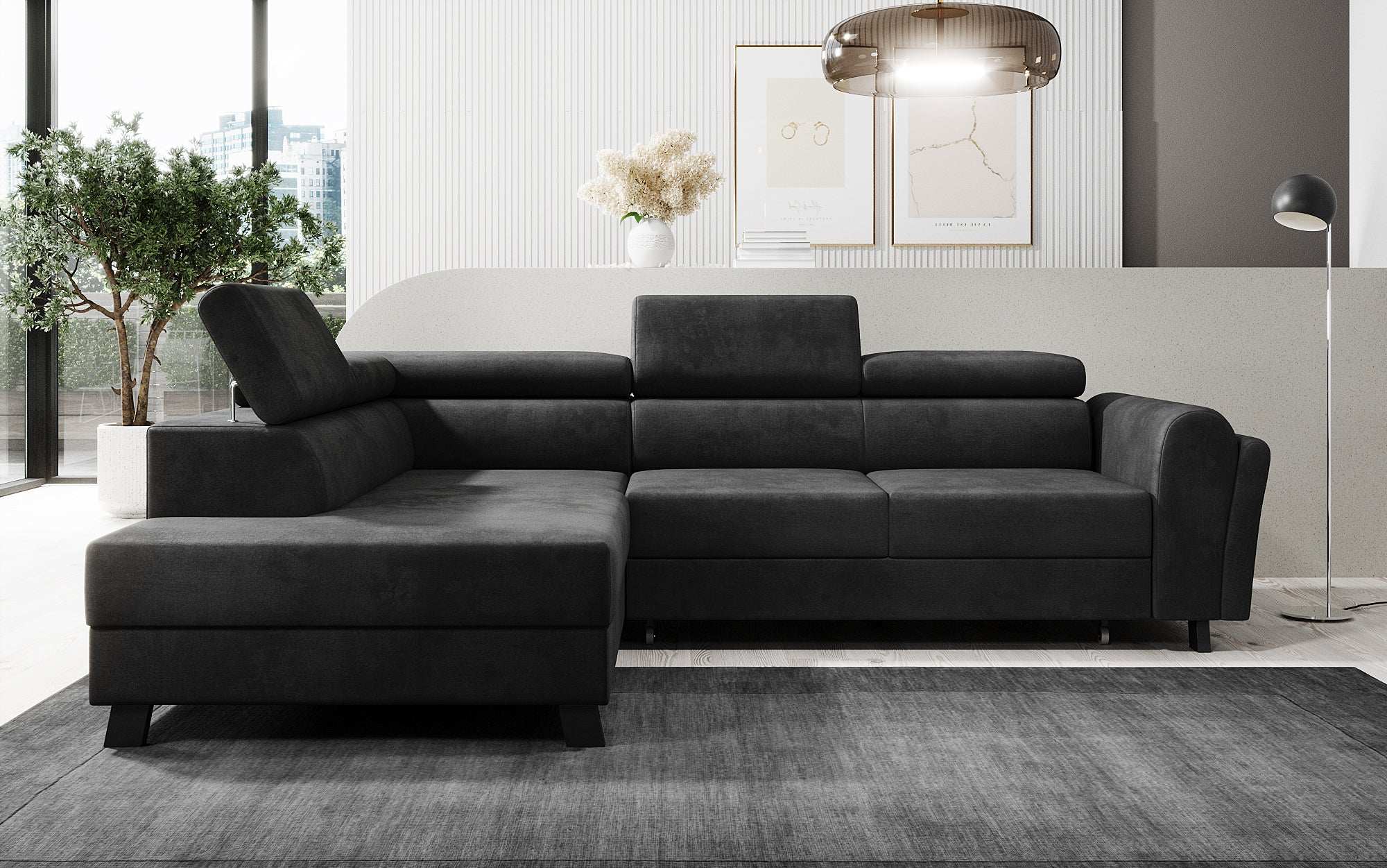 Designer Sofa Kira with Sleeping and Folding Function