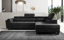 Designer corner sofa Kira with sleeping and fold-out function
