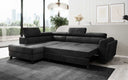 Designer corner sofa Kira with sleeping and fold-out function