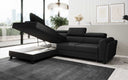 Designer corner sofa Kira with sleeping and fold-out function