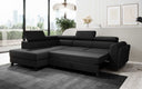 Designer corner sofa Kira with sleeping and fold-out function