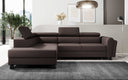 Designer corner sofa Kira with sleeping and fold-out function