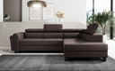 Designer corner sofa Kira with sleeping and fold-out function