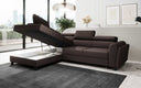 Designer corner sofa Kira with sleeping and fold-out function