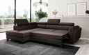Designer corner sofa Kira with sleeping and fold-out function