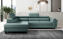 Designer corner sofa Kira with sleeping and fold-out function