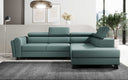 Designer corner sofa Kira with sleeping and fold-out function