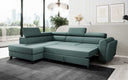 Designer corner sofa Kira with sleeping and fold-out function