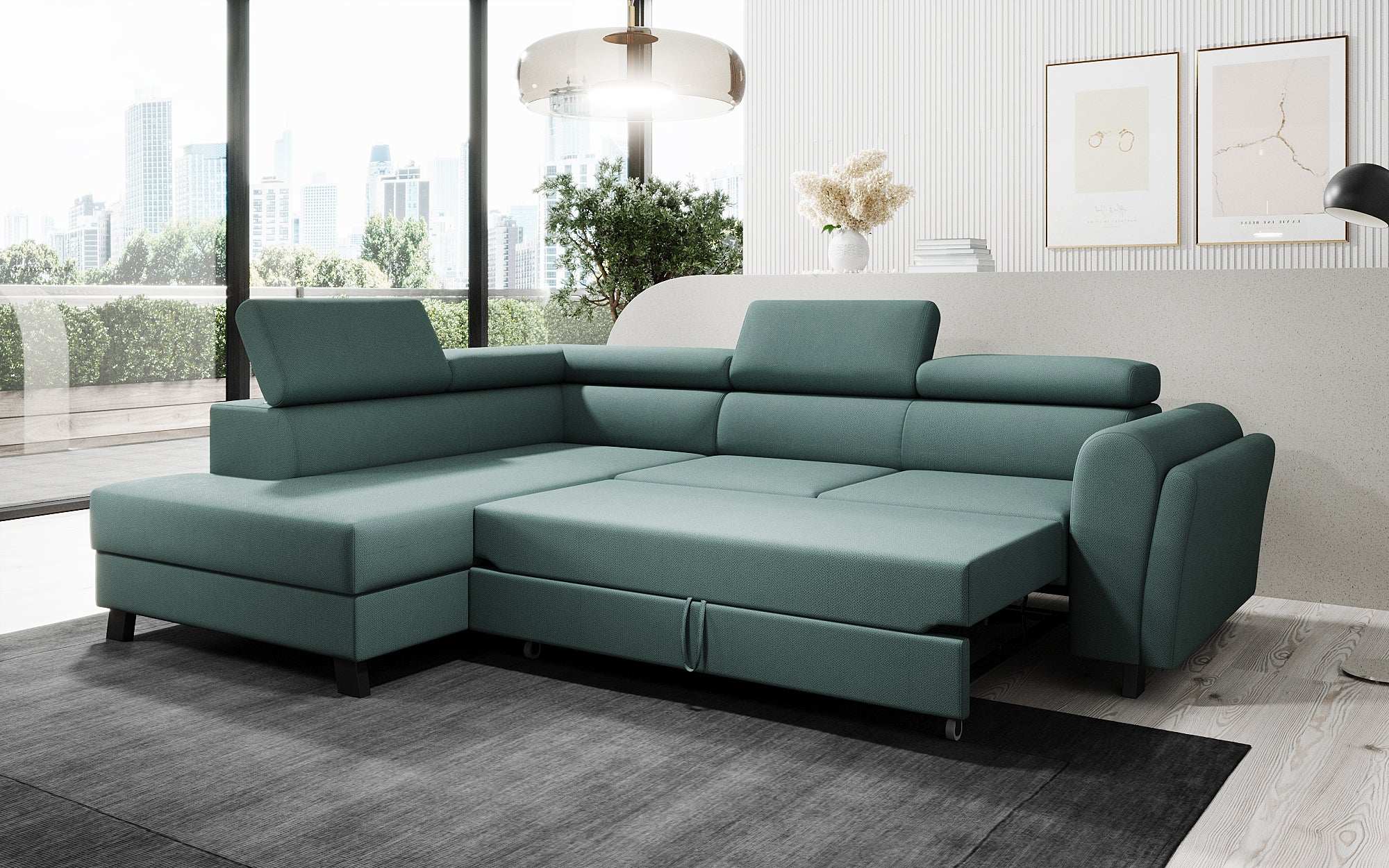 Designer Sofa Kira with Sleeping and Folding Function