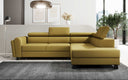 Designer corner sofa Kira with sleeping and fold-out function