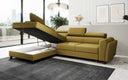 Designer corner sofa Kira with sleeping and fold-out function