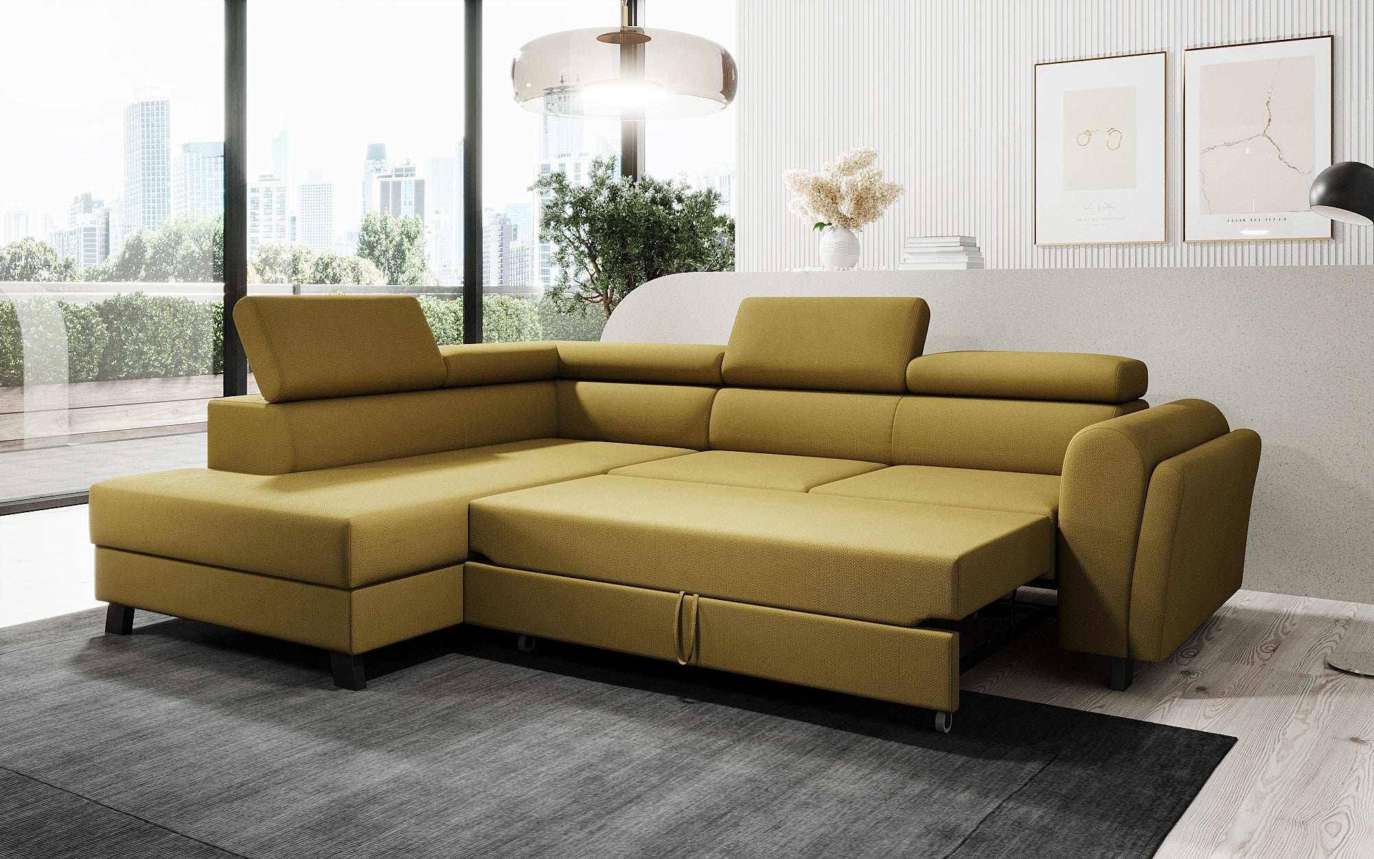 Designer Sofa Kira with Sleeping and Folding Function