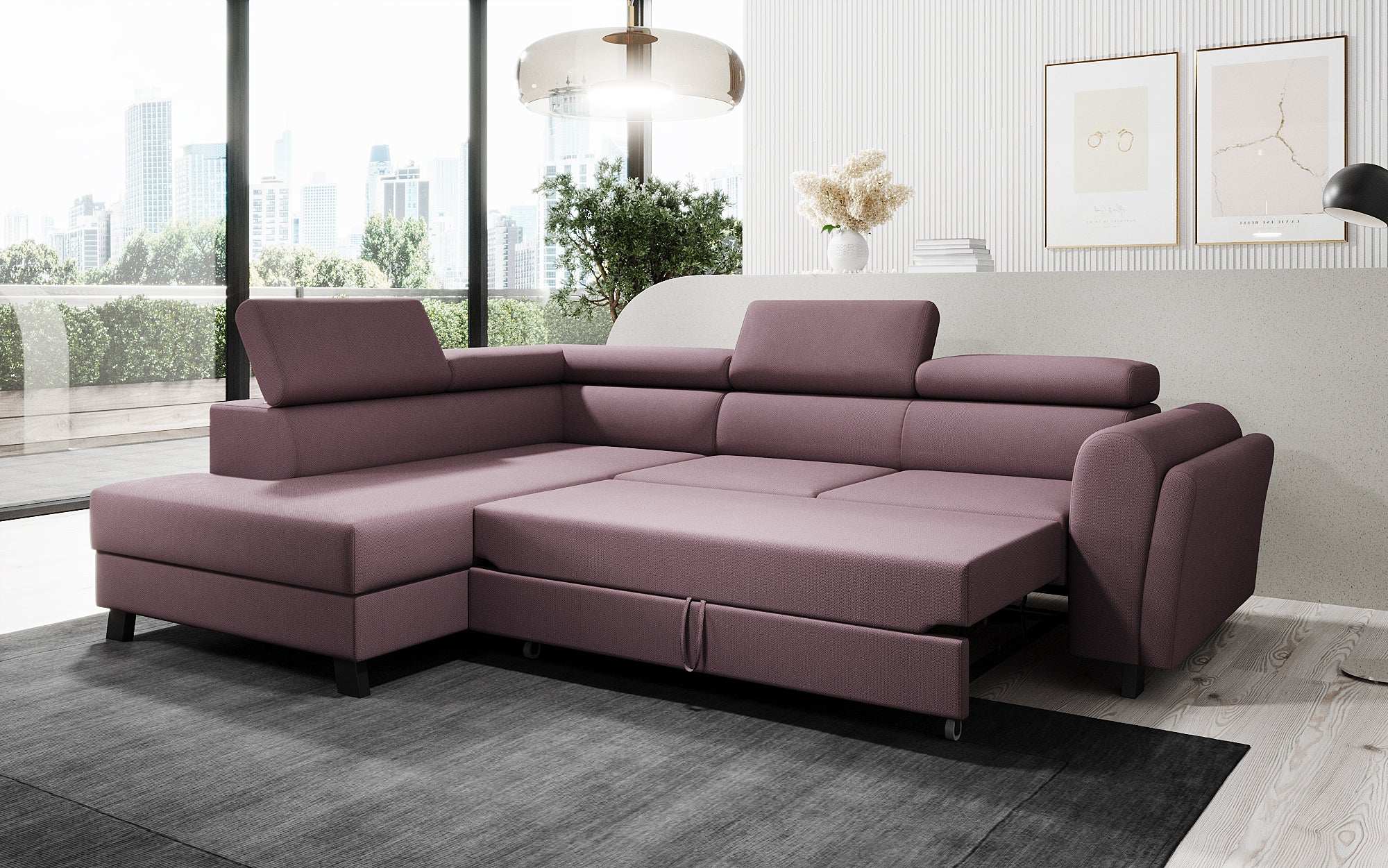 Designer Sofa Kira with Sleeping and Folding Function