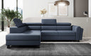 Designer corner sofa Kira with sleeping and fold-out function