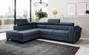Designer corner sofa Kira with sleeping and fold-out function