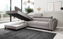 Designer corner sofa Kira with sleeping and fold-out function