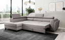 Designer corner sofa Kira with sleeping and fold-out function