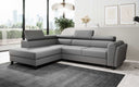 Designer corner sofa Kira with sleeping and fold-out function