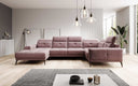 Designer Sofa Nerio with adjustable headrest and backrest