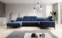 Designer Sofa Nerio with adjustable headrest and backrest