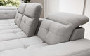 Designer Sofa Nerio with adjustable headrest and backrest